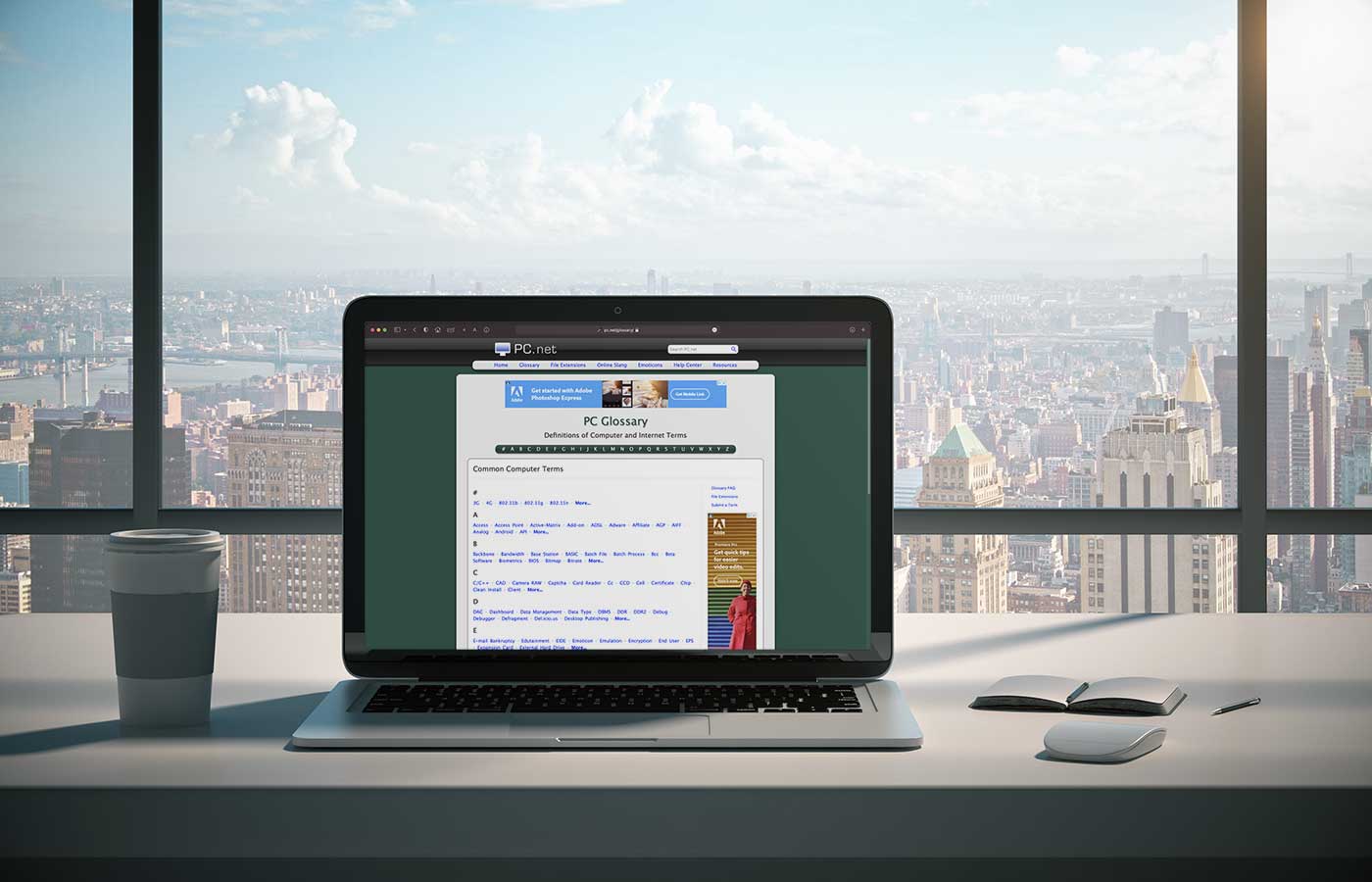 Laptop Near Window